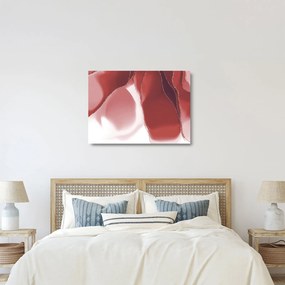 Obraz na szkle - Czerwony abstrakcyjny kwiat N⁰3 (70x50 cm)