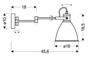 Czarny metalowy kinkiet Espera – Candellux Lighting