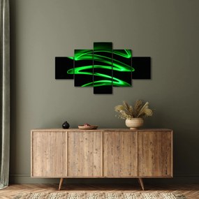 Obraz - neonowe fale (125x70 cm)
