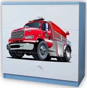 Komoda dla chłopca z szufladami mix - biało W3-D52