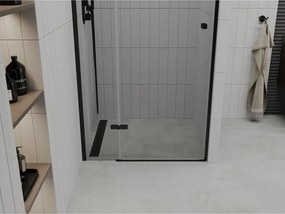 Mexen Roma drzwi prysznicowe uchylne 90 cm, transparent, czarne - 854-090-000-70-00
