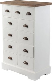 Komoda Brighton 11 szuflad white&amp;natural