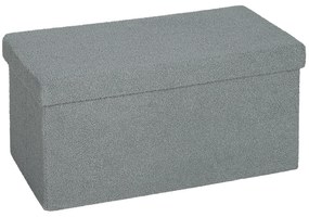HOMCOM Puf do przechowywania, tapicerowana ławka z pojemnikiem i pokrywą do salonu, sypialni, korytarza, Ciemnoszary