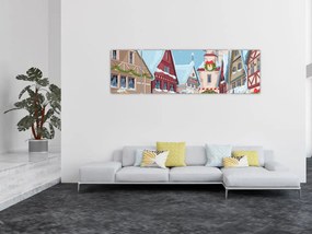 Obraz - Zimowa aleja (170x50 cm)