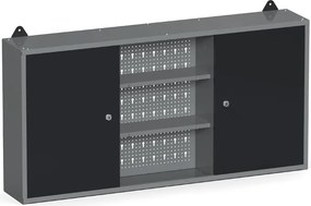 Szafka wisząca kombinowana G1, 600 x 1200 x 200 mm, 2 drzwi, perforowana