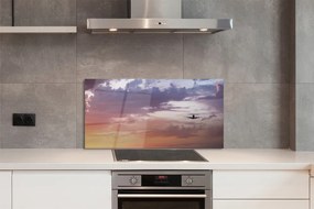 Panel nad Blat Kuchenny Samolot wśród Nocnych Chmur