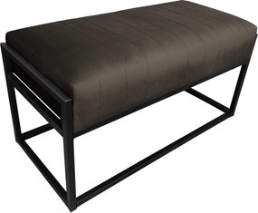 Ławka KAYA tkanina Welur loft ławka metal : Kolor Stelaża - Czarny , Kolor tkaniny - VELVET - MG05, Typ tkaniny - Velvet