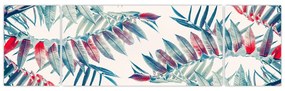Obraz - Tropikalne liście (170x50 cm)