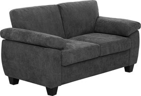 HOMCOM Sofa 2-osobowa, 156 cm sofa Chenille z grubymi poduszkami sprężynowymi, szerokimi tapicerowanymi podłokietnikami, obciążenie 300 kg, ciemnoszara | Aosom PL