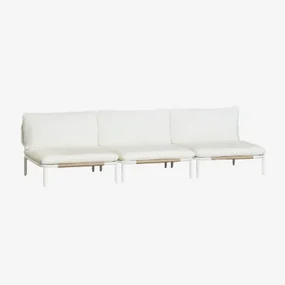 3-częściowa Modułowa Sofa Ogrodowa Roubly Beige Migdałowa - Sklum