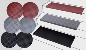 Gumowa nakładka na schody, 750 x 250 mm, 1 Szt., czarny