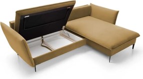 Narożnik GLOSS Prawostronny z funkcją spania, zestaw z poduszkami wolnostojący tkanina RIVIERA 61 Burgundowy WERSAL