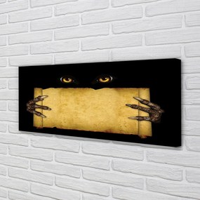 Obraz canvas na ścianę Oczy i Palce na Kartce