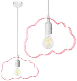 LAMPA WISZĄCA CHMURKA JASNORÓŻOWA