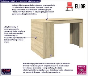 Biurko z ukrytym regałem w kolorze dąb sonoma Saba