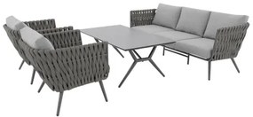 Zestaw RIVA EXPERT - zestaw ogrodowy z szarego aluminium
