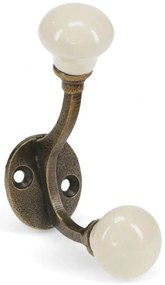 Kremowy metalowy wieszak ścienny 3 cm – Rex London