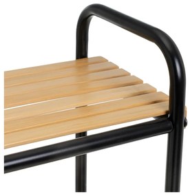 Czarno-naturalny bambusowy regał 41x77 cm – Casa Selección
