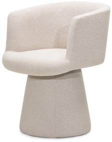 Obrotowy designerski fotel YATO, kremowy