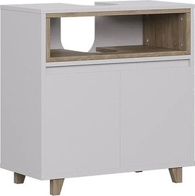 Szafka pod umywalkę biały/dąb 60x30x61 elnor