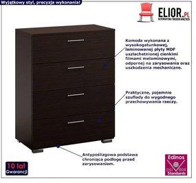 Komoda Z Szufladami Wenge 80Cm B8-Z85