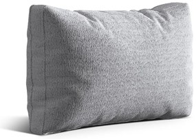 Jasnoszara poduszka na sofę z materiału bouclé Kemi – Cosmopolitan Design