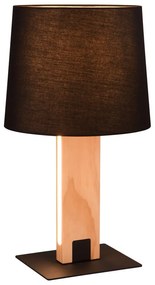 Czarno-naturalna lampa stołowa LED z tekstylnym kloszem (wys.50 cm) Rahul – Trio