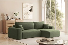 Uniwersalny narożnik z funkcją spania, do salonu, CAPRI L, jasnozielony