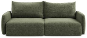 Zielona rozkładana/ze schowkiem sofa 238 cm Kalena – Makamii