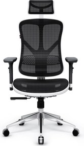 Fotel biurowy Diablo V-Basic, zgodny z normą BHP, kolor biało-czarny