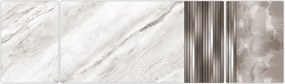 Obraz - Marmur ze srebrnymi liniami (170x50 cm)