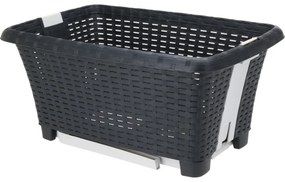 Kosz na pranie z recyklingu z nóżkami 60 x 40 x 58cm, antracytowy