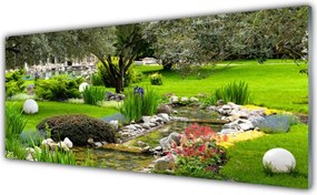 Szkło do Kuchni na Ścianę Kwitnący Ogród Marzeń