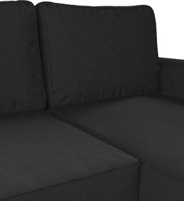 Pokrowiec na sofę Backabro rozkładaną z leżanką kolor czarny tkanina strukturalna