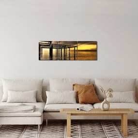 Obraz - Architektura nad wybrzeżem (z zegarem) (90x30 cm)