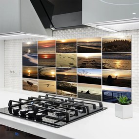 Szkło do Kuchni na Ścianę Szum Morskich Fal
