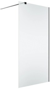 Ścianka prysznicowa Walk-in satynowa matowa prostokątna 8 mm MOLIS Satin Classic MASSI | rożne rozmiary : Kolor profili kabiny - złoty szczotkowany, Szerokość ścianki - 130 cm , Typ montażu - WALK in FIX (Do ściany)