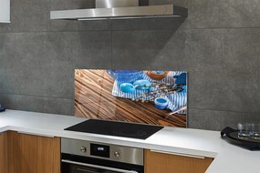 Szkło do Kuchni na Ścianę Malowane Jajka i Bazie