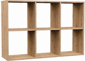 Regał Malax 2X3 | Dąb Artisan | 110x30x75 cm | Regał do przechowywania