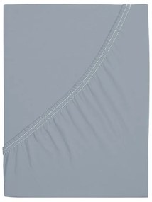 PrzytulneMieszkanie.pl Prześcieradło jersey z mako bawełny LUXORA 180x200 cm jasnoszare