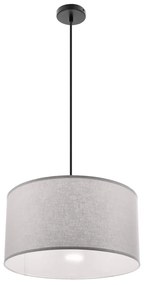 Biała lampa wisząca z tekstylnym kloszem ø 40 cm Shanti – Candellux Lighting