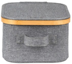 Pojemnik do przechowywania G21 24 x 30 x 15 cm, bambusowy z pokrywką, szary