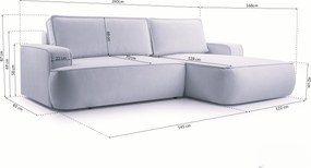 Masseno Narożnik SOLO z funkcją spania i pojemnikiem na pościel Narozniki L, Rozkładana sofa - Zielony, GERRA 50