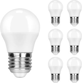 NETTLIFE 6 sztuk żarówek LED E27 o ciepłej białej barwie - 5 W, 3000 K, ciepła biała żarówka, lampa energooszczędna, bez migotania