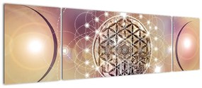 Obraz - Mandala z elementami (170x50 cm)