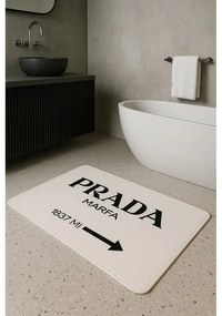 Biały aksamitny dywanik łazienkowy 60x100 cm Prada – Mila Home