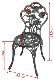 Zestaw metalowych krzeseł ogrodowych Safari - zielony