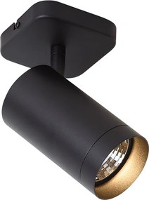 Nowoczesna lampa sufitowa czarna GU10 70mm - Jeana Luxe