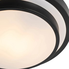 Zewnetrzna Nowoczesna lampa sufitowa czarna z białą 25 cm IP44 - Walden Nowoczesny Oswietlenie zewnetrzne