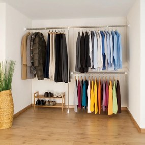 Wenko Teleskopowy 3-częściowy system wieszaków, stal nierdzewna
